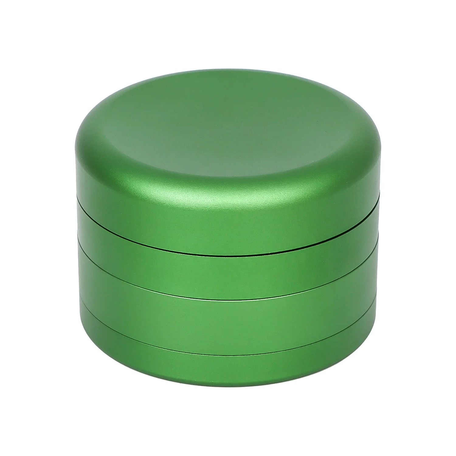 Wholesale Custom Logo Aluminum Alloy Metal Green Black Purple Gold Color 63MM 4 Parts Layers Herb Grinder Pepper Mill Crusher