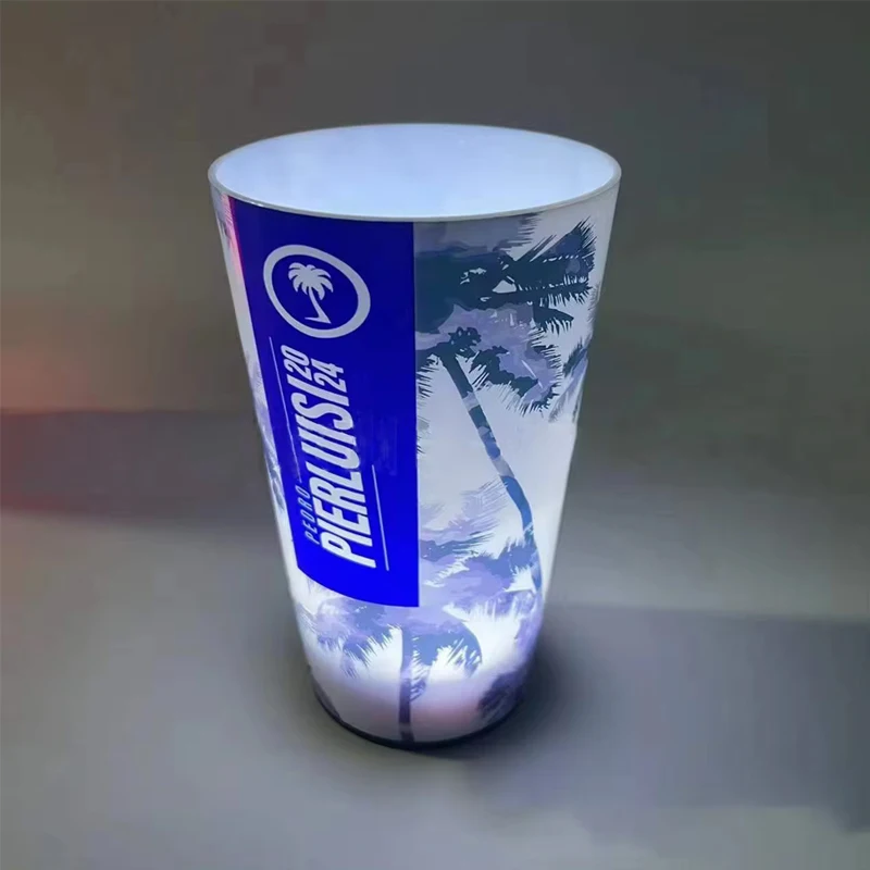 OEM 14OZ 16OZ Led plastic cups liquid water activated light up cups led flashing Beer cup for night club party