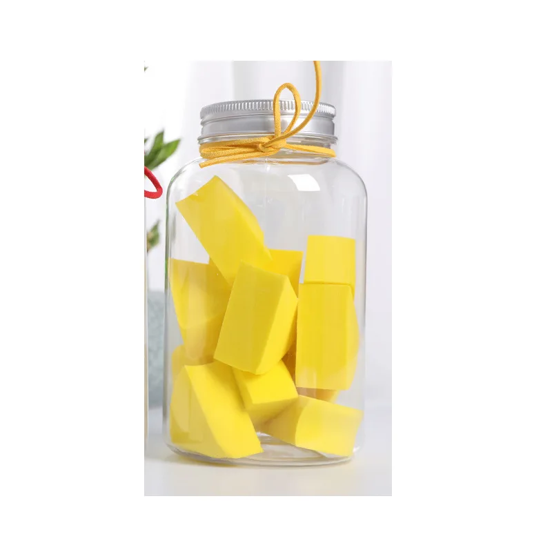 Super Soft Small Fan-Shaped Candy Puff Bottle No Card Powder Makeup Remover Pad 12 Bottled Beauty Egg