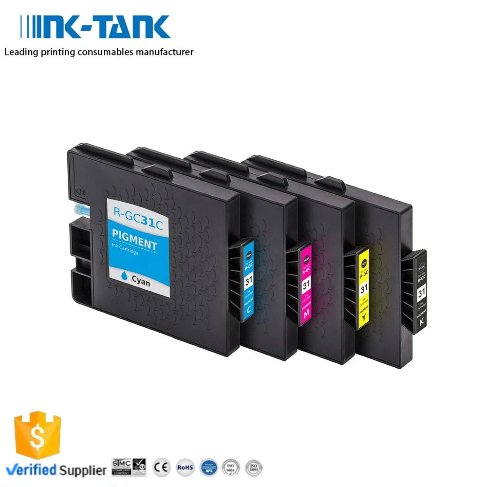 INK-TANK GC-31 GC-21 GC31 GC21 GC43 GC 43 Premium Color Compatible Sublimation Ink Cartridge for Ricoh GX-e7700 SG 5100 Printer