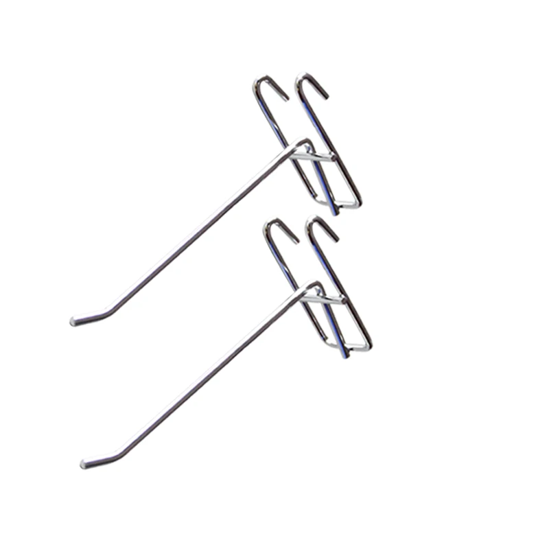 supermarket metal Double Pole Wire Pegboard Hooks