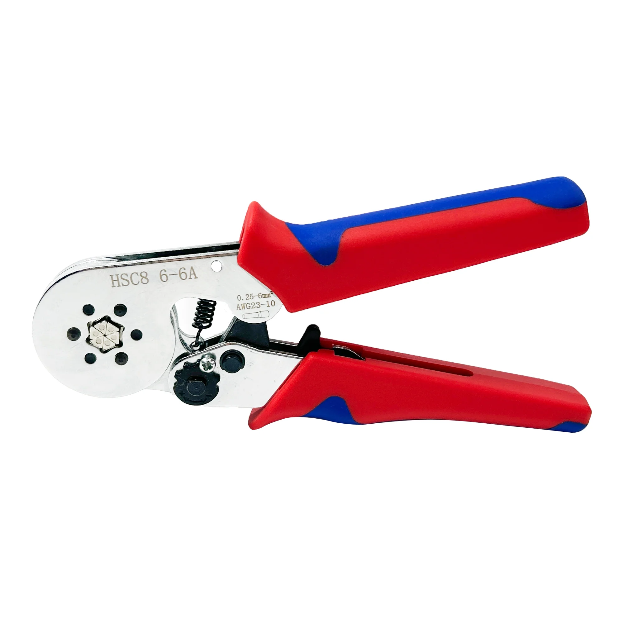 HSC8 6-6a Tubular Terminal Crimping Tools Self-Adjustable 23-7AWG Tool Kit Ratchet Ferrule Crimper Plier