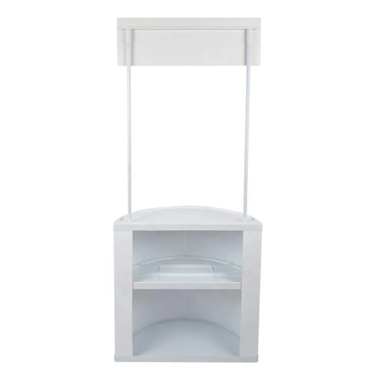 Semicircle Portable Promotional Table Foldable Booth Kiosk Trade Show Display Banner Stand