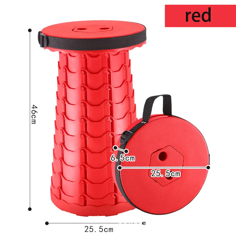 RTS Portable Collapsible Folding Retractable Stool Modern Outdoor Light Plastic Travel Camping Convenient Telescopic Stool
