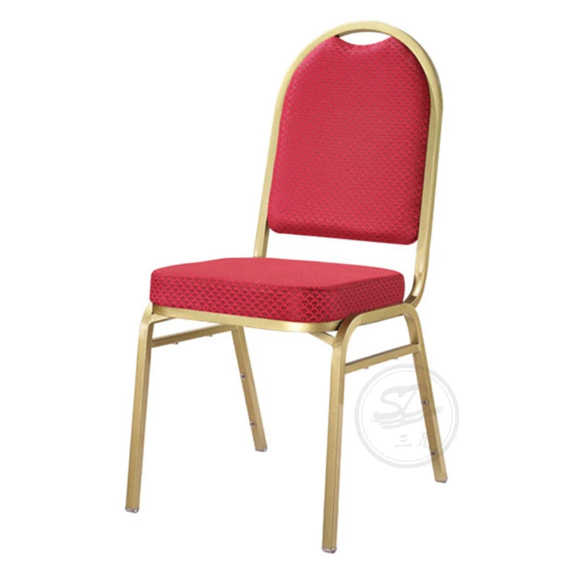 Hotel Reception Stacking Chair Metal Iron Restaurant Banquet Chair Modern Dining Room Chairs Hotel Furniture Spray Painting
