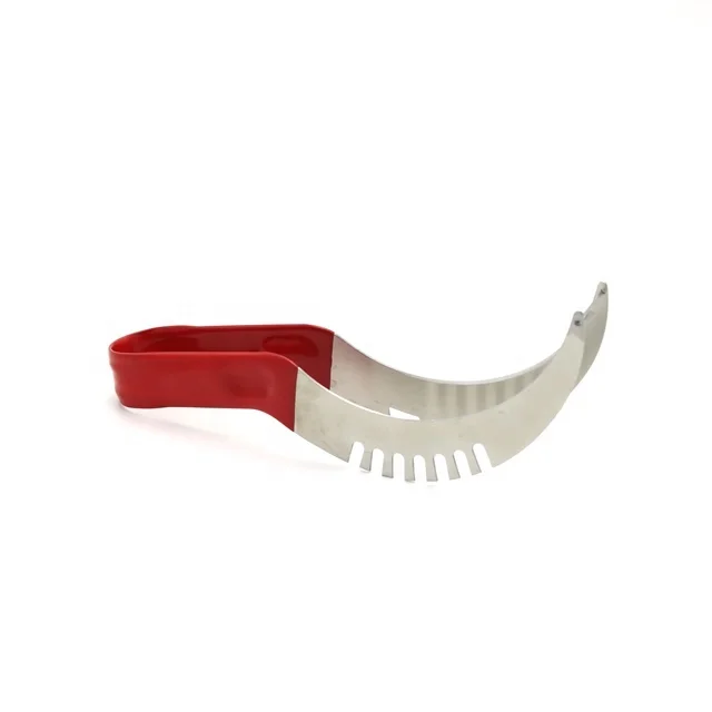 Red Bar Club Hotel Restaurant Cafe Kitchen Party Travel Camping Metal Stainless Steel Fruit Melon Watermelon Cutter Slicer Knife