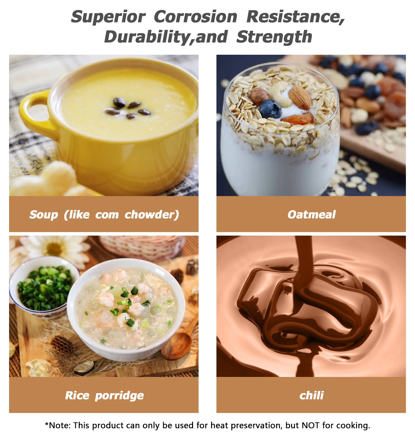 YITIAN Commercial Stainless 13L Soup Insulated Warmer Pot Container Black Straight Electric Heating Pot