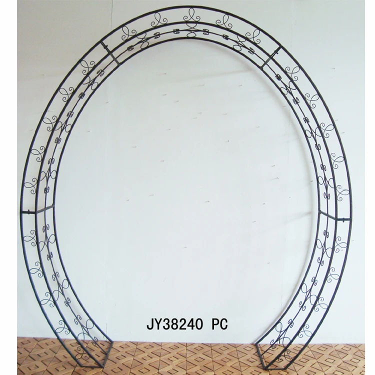 Элегантная кованая железная садовая Арка с дверью для растений, альпинизма, металлическая садовая беседка, арка для свадьбы, обвенчающая арка