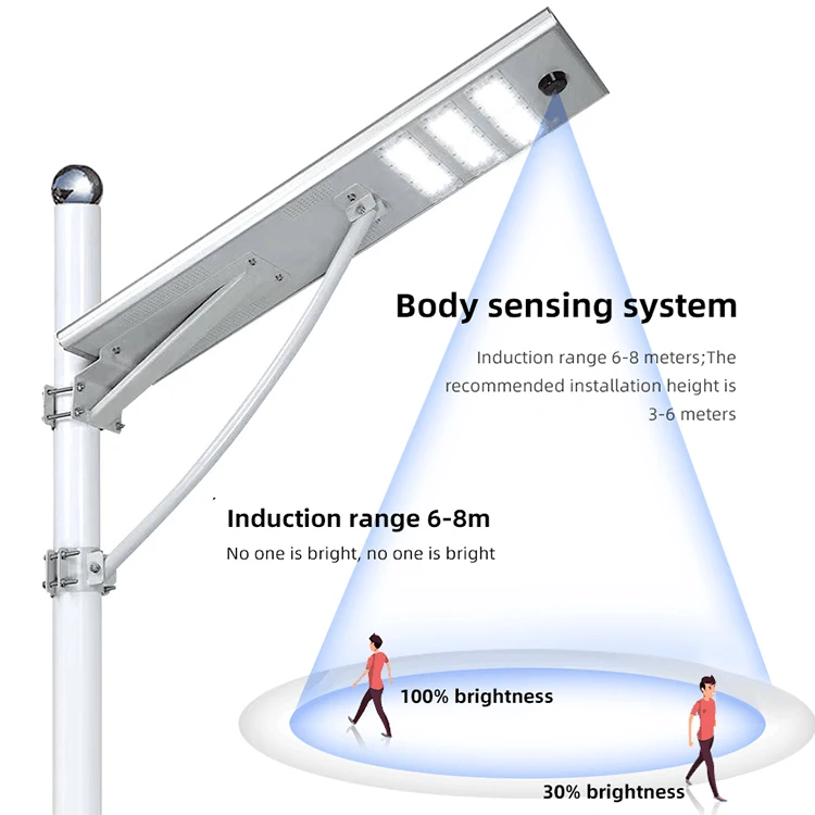 Hot Sales Intelligent Remote Control Ip66 Waterproof Panel Streetlight All In One 60w 80w 100w 120w LED Solar Street Light