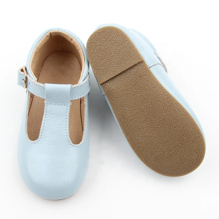 Wholesale New Fashion Hard Soles Kids Girls Genuine Leather Baby Dress Shoes