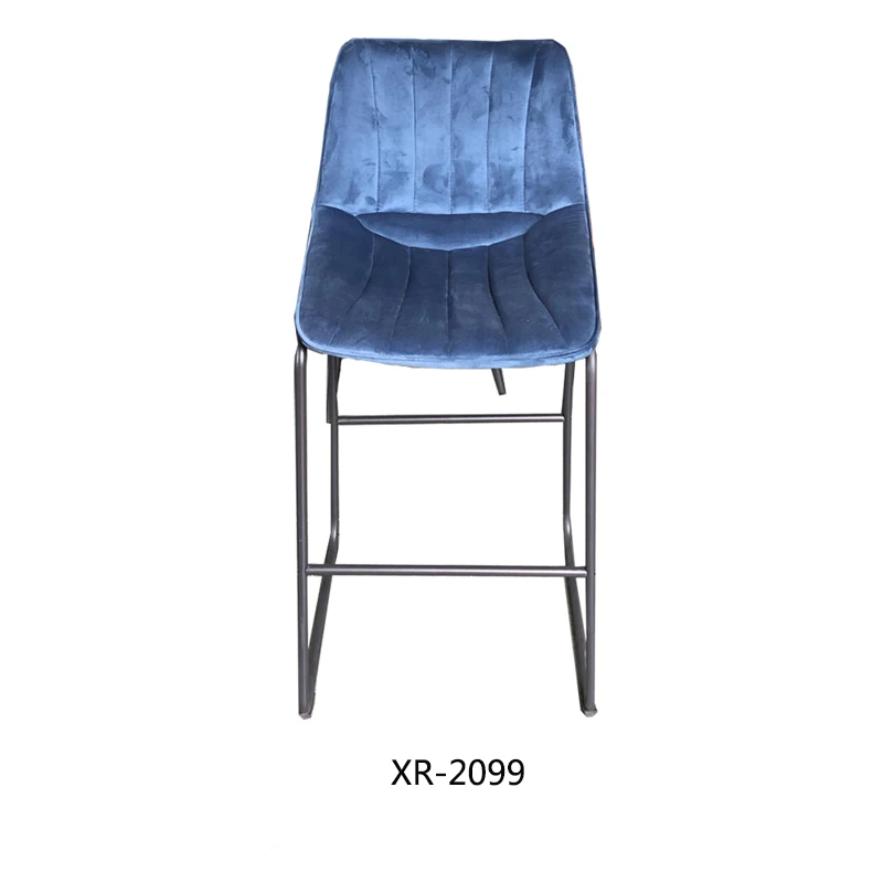 
Bar Stool Nordic High Kitchen Counter Chair Modern Leather PU Fabric Metal Legs With Back 