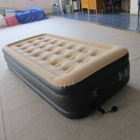 Single twin double high raised Inflatable Air bed blow up elevated comfy air mattress with built-in pump