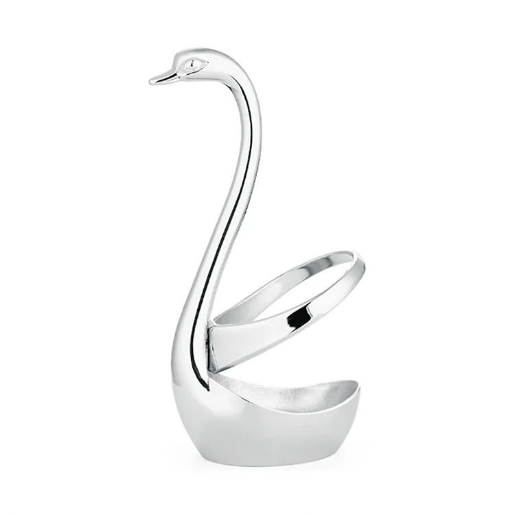 Gift Tableware Spoon Swan Spoon Set Fruit Fork Coffee Dessert Fork Sets Design Stainless Steel Creative Zinc Alloy New Box Metal