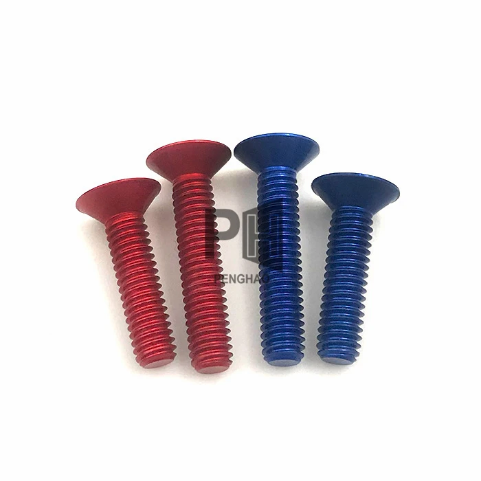 GR5 Titanium Bolt Plain M5x10 12 15 20 25 30 35mm Flat Countersunk Head Hex Socket Ti Screws Ktm Bolts Titanium