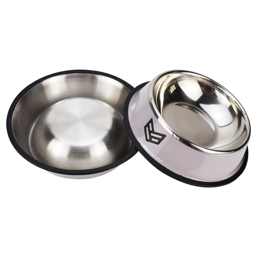 Миска для собак 8 унций, нержавеющая сталь, противоскользящая резиновая основа, кормушка для питомцев, миски для воды для котят