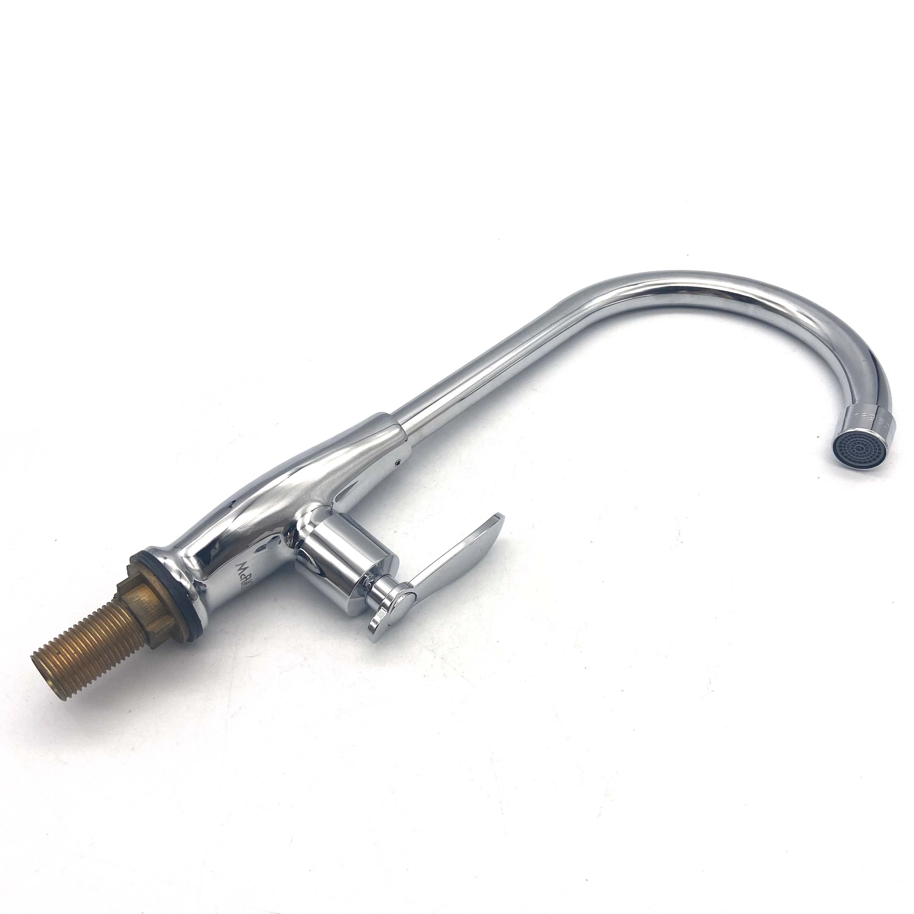 MCPOLOO Water Brass Kitchen Goose neck Sink Faucet Tap