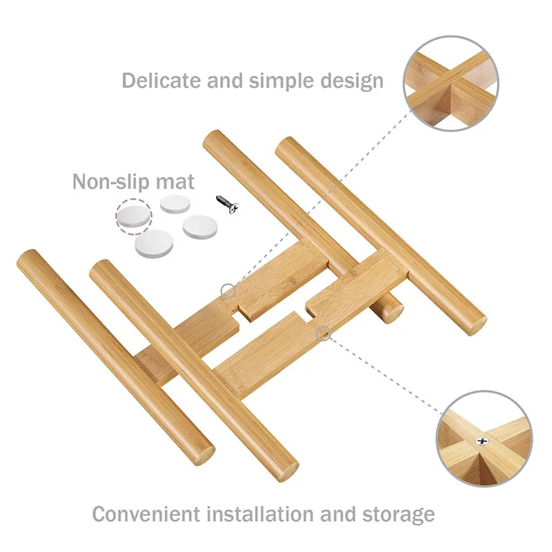 custom indoor outdoor Mid Century plant holder with adjustable stand modern tall flower pot with wood stand