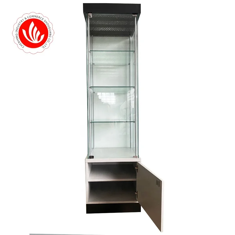 glass showcase display cabinets with storage