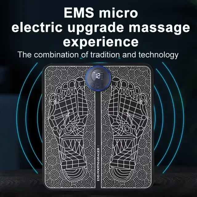 Healthcare Electric Foot Massager Mat EMS Blood Circulation Relaxing Foot Mat for EMS Foot Massager With Remote Control
