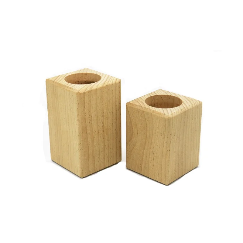 Home Decoration Modern Tea Light Wooden Candle