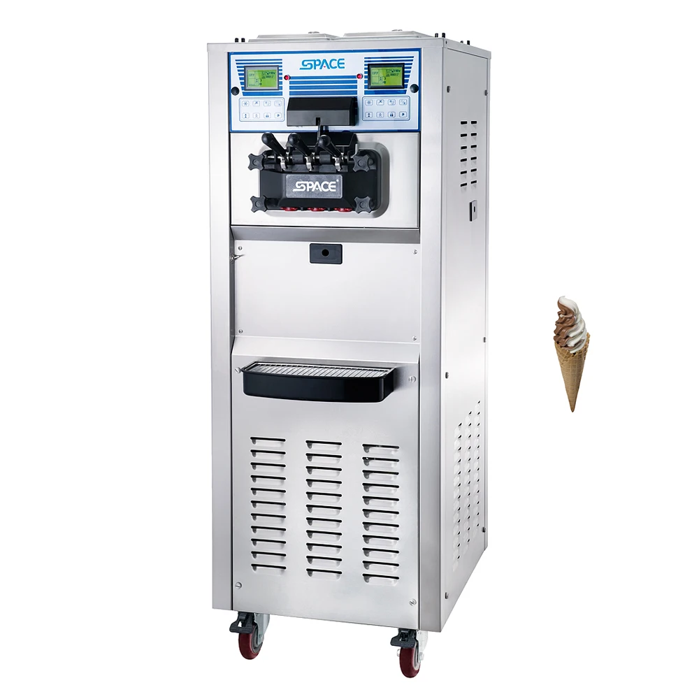 SPACE commercial double system soft ice cream making machine
