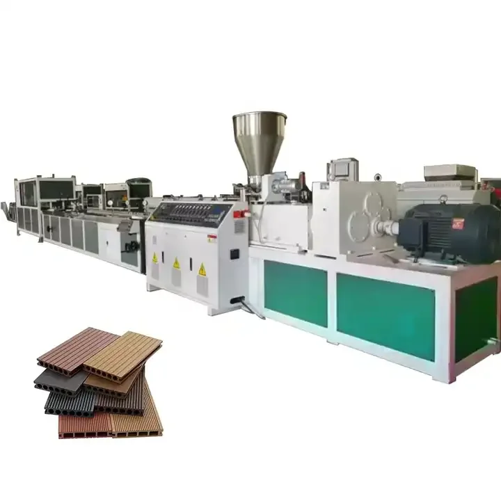 Good quality WPC co-extrusion decking profile making machine manufacturer equipment