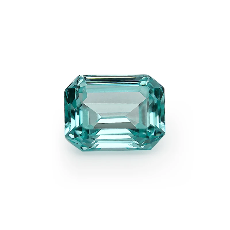 Factory Prices 3CT Excellent Emerald Steps Cut Lab Created Green Paraiba Tourmaline Gems