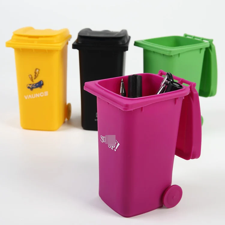 STROBIGO Household small Plastic Dust Bin Recycle Trash Can Cans 0.5l  Classified Waste Garbage Dustbin With wheel