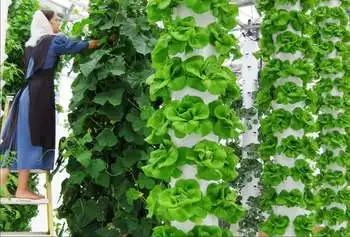 vertical farming rotating Hydroponic Garden tower rotating aeroponic tower system with growing lights