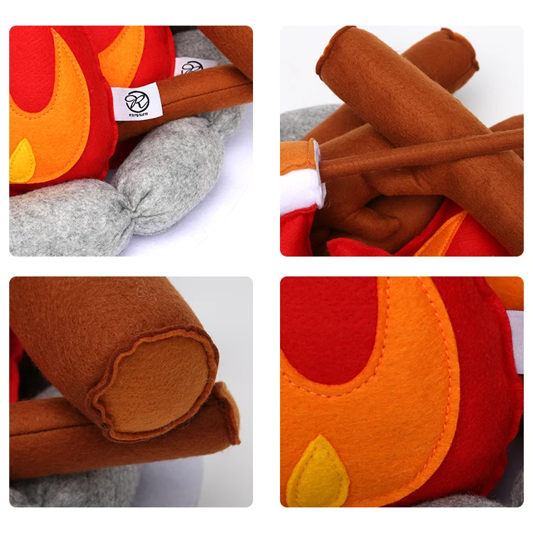 funny boy girls pretend campfire playing toy interesting kids camping set felt toy