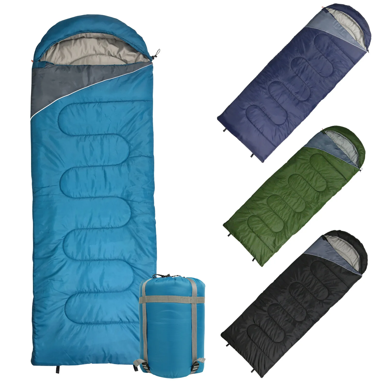 Hollow fiber, dupont, primaloft filling Camping sleeping bag with quality for 4 season tactical,hiking,travelling,Refugees aid