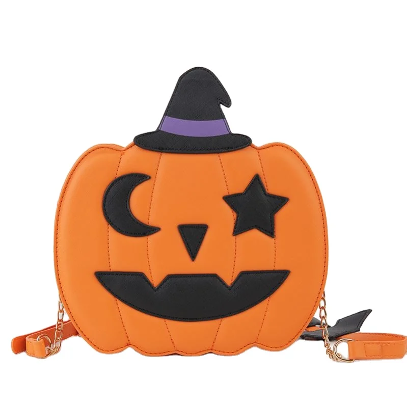 Halloween Pumpkin Shape Gothic Girls Cartoon Cosplay October Custom Purses Handbag Crossbody Messenger ita Bag Women Tote