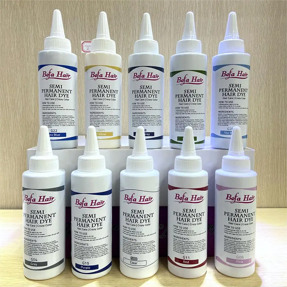 Private Label hair dyes wholesale semi permanent hair dye hair color cream