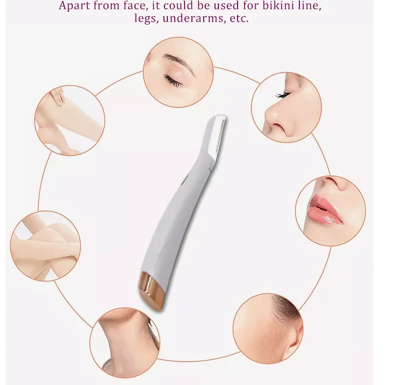  beauty tool facial dermaplan face lip cheeks women non-vibrating led light fashion painless high quality pretty eyebrow shaver 