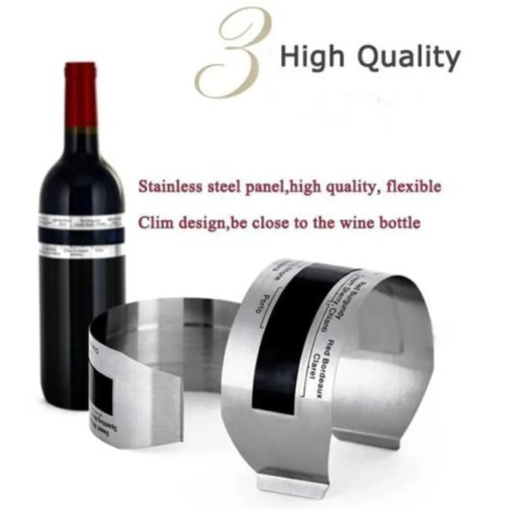 New Wine Collar Thermometer Bar Beverage Tool Clever Bottle Snap Thermometer LCD Display Clip Sensor for Champagne Beer Red Wine