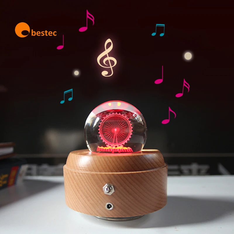 Kids Night Lamp, 3D Acrylic USB Powered with Wooden Base Sleep Light Birthday Gifts Room Decor for Baby Toddler