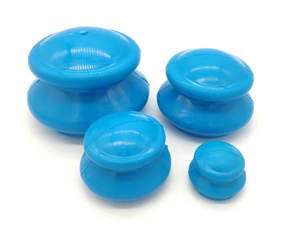 
Hot Selling Anti Cellulite Vacuum Cupping Cup Silicone Family Facial Whole Body Massage Therapy Cupping Cup Set 4 Size 