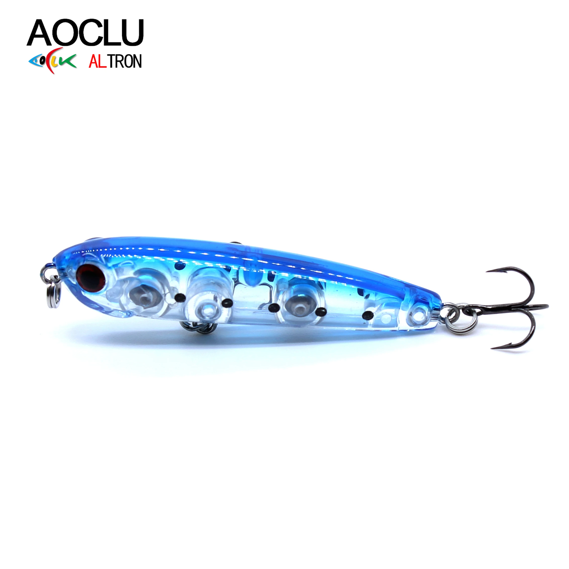 AOCLU Walk the Dog Sinking Pencil Lure Stick 50mm 5.0g Tungsten Balls Hard Bait Wobbler Rattle VMC Hooks