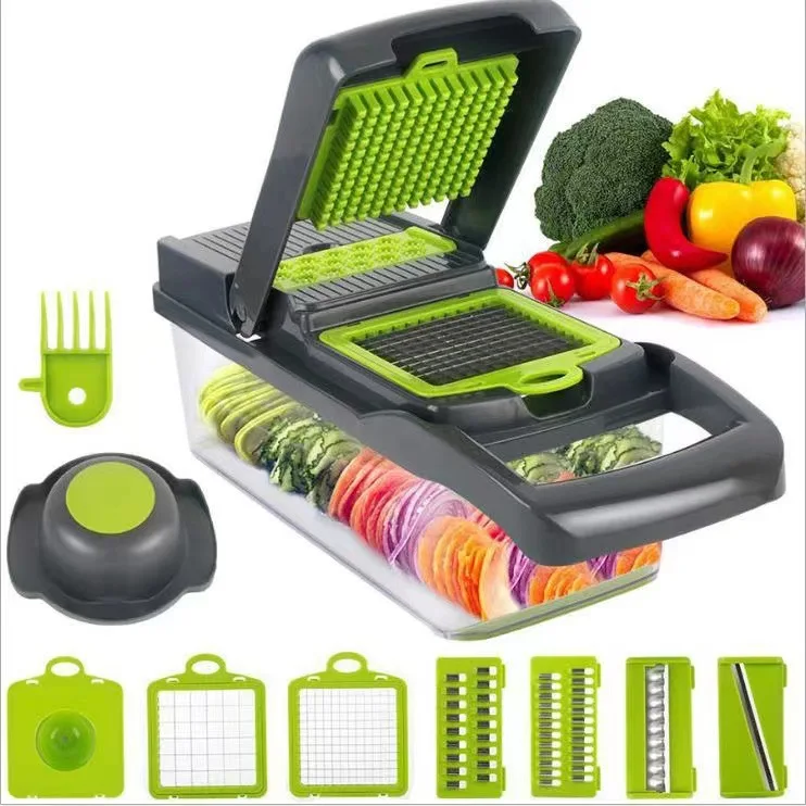 12 in 1 Multifunctional Vegetable Cutter Shredders Slicer With Basket Fruit Potato Chopper Carrot Grater Slicer Mandoline