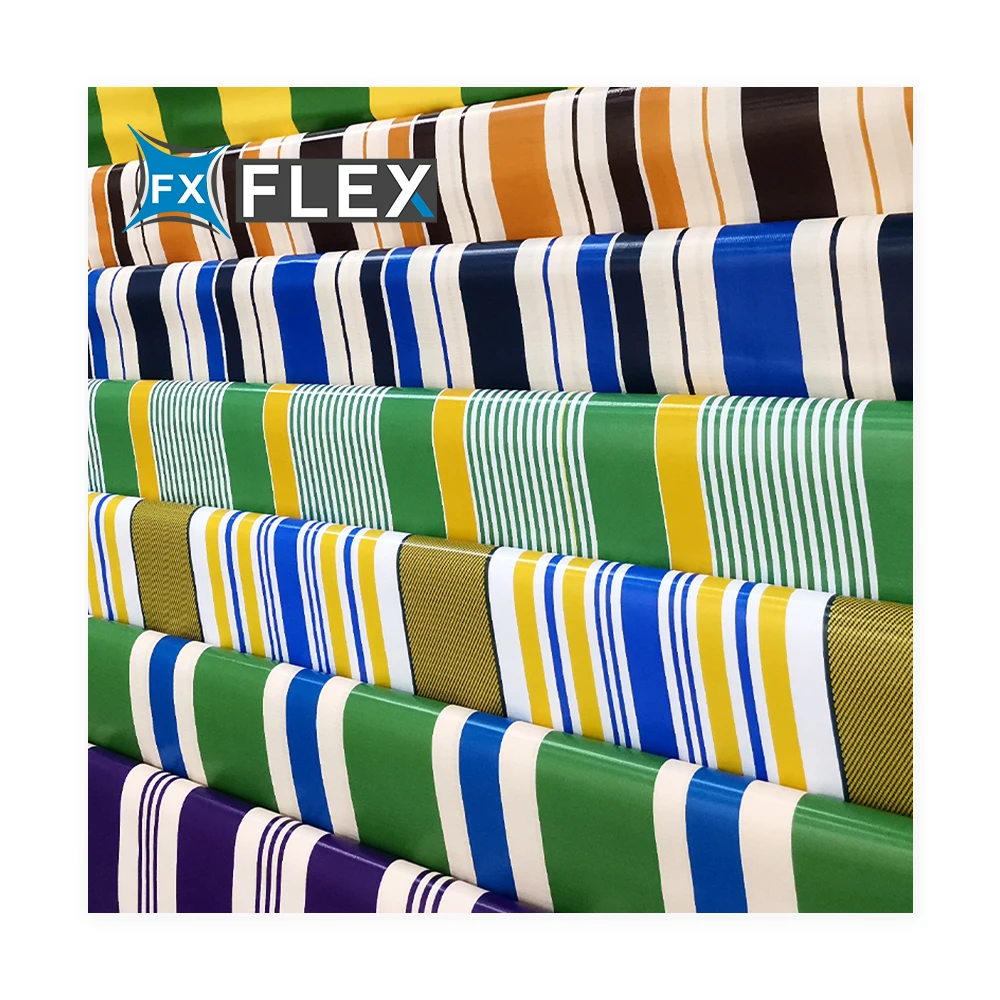 Anti Wrinkle Color Tarpaulin Customized PVC Striped Tarpaulin Rool Waterproof Awning Coated Polyvinyl Chloride Tarpaulin
