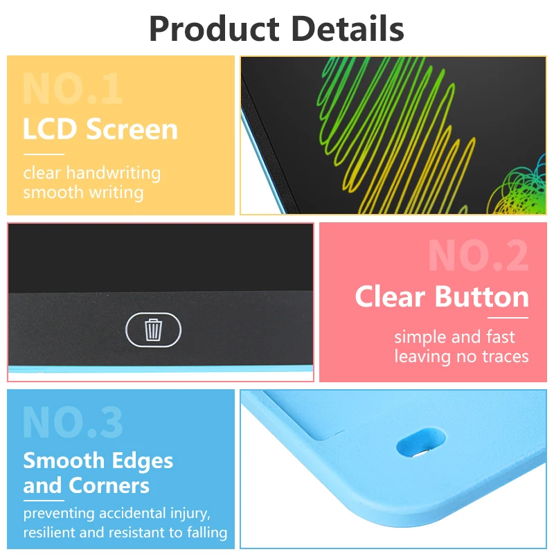 wholesale electronic writing pad 16 inch handwriting tablet paperless notepad doodle pad kids writing boards with memory