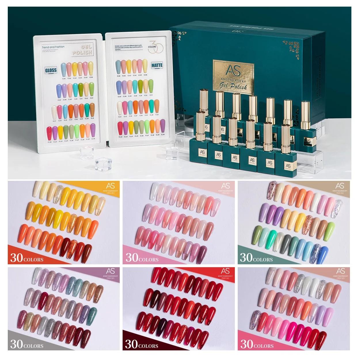 2024 New trend 30 colors nail polish uv gel set 15ml AS uv gel nail polish set uv gel