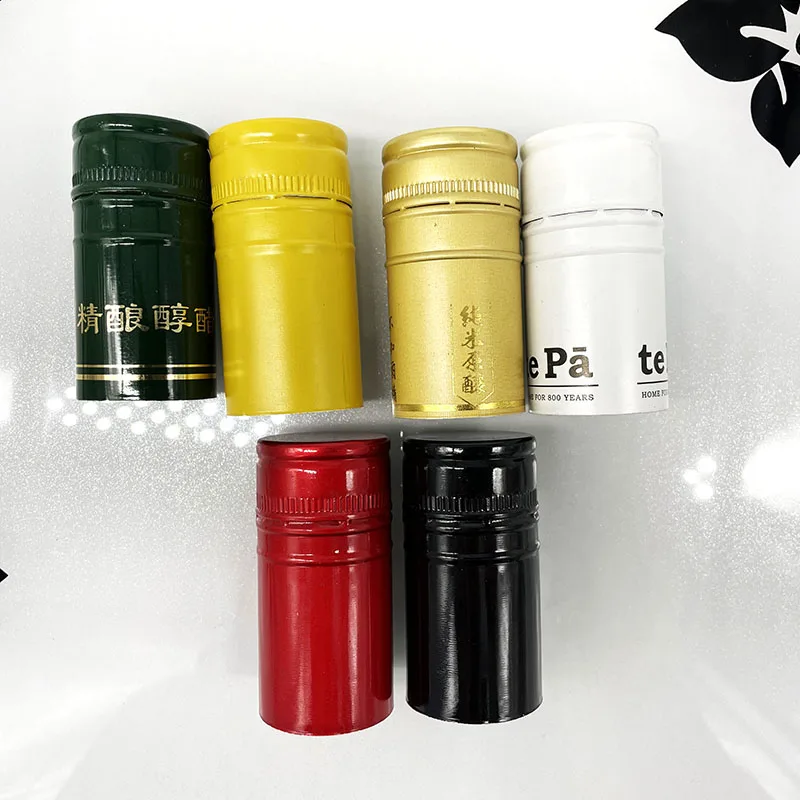 Customized Factory Produced Whisky Liquor Wine Glass Bottle Shrink Capsule Bottle Cap 30*60mm Aluminium Glass Bottle Ropp Caps