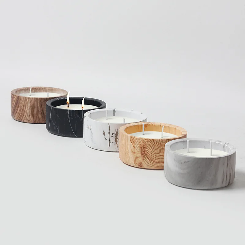 Scented Candle Decoration Handmade soy wax ceramic marble jar Gift Smokeless aromatherapy candle