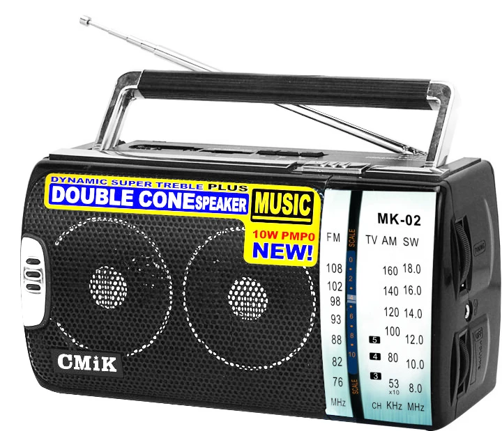 Cmik MK-06 multi-channel shortwave elderly adult remote am fm sw usb sd crank home portable radio