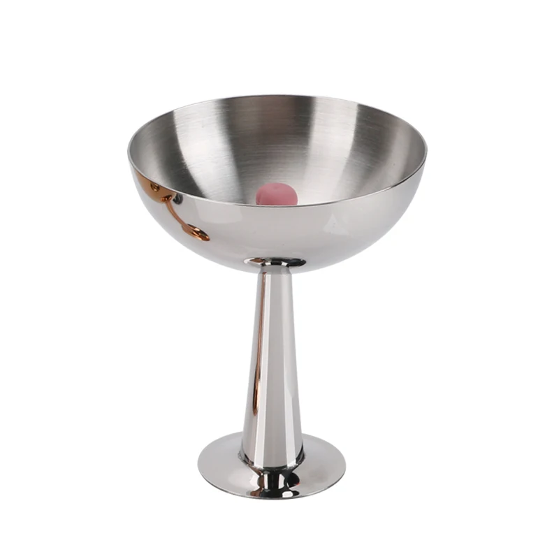 Custom Cheapest Cocktail Stainless Steel Wine Cocktail Glasses Drinking Coffee Tea Glass Cup