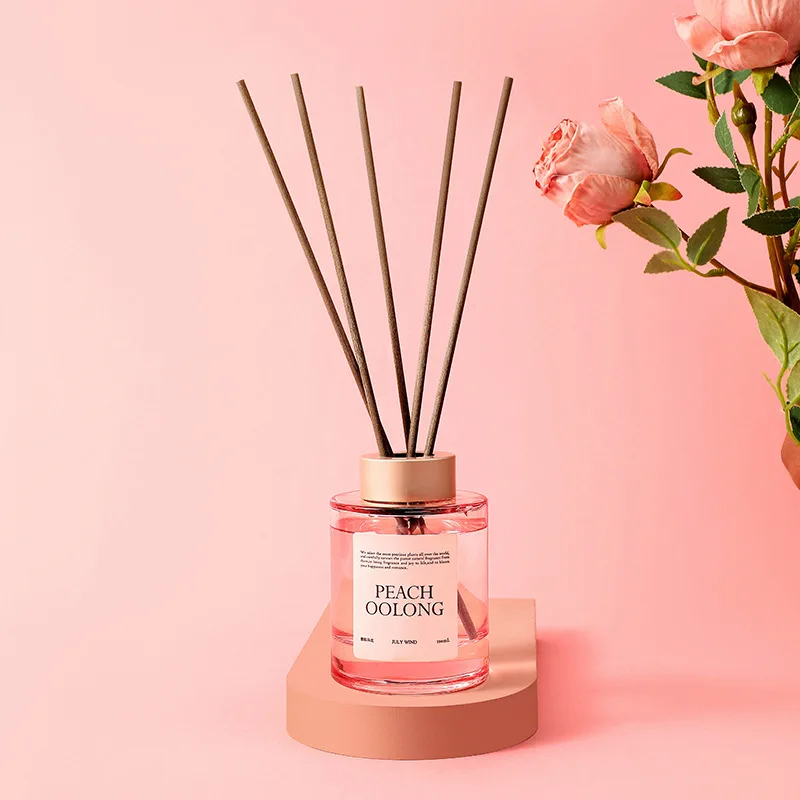 Luxury Round Fire-Free Aromatherapy Reed Indoor Perfume Diffuser In-Room Fragrance Air Fresh 120ml Reed Diffusing