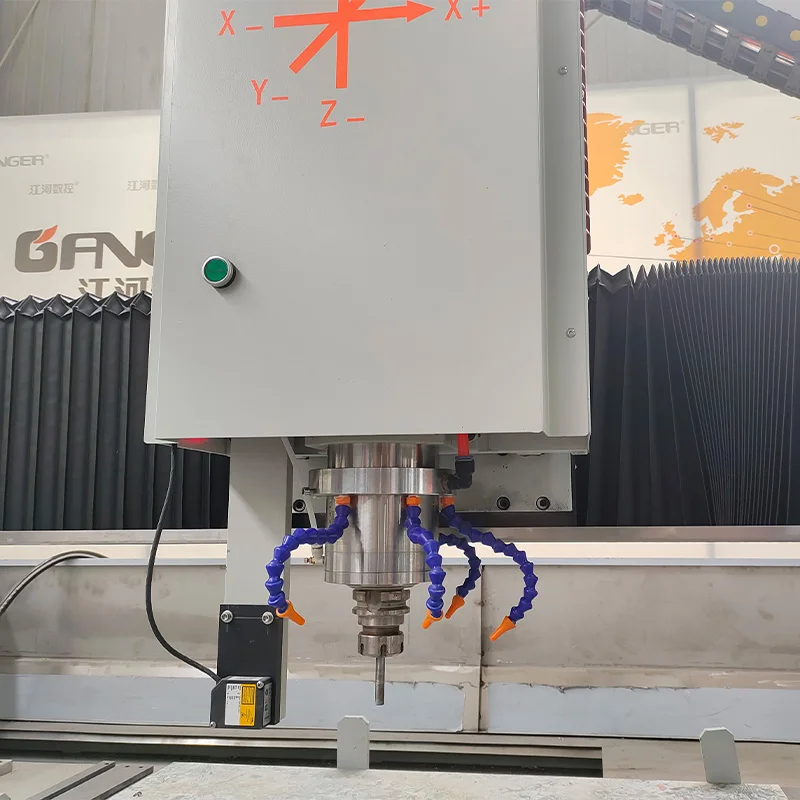 High Efficiency 3 Axis Stone Bridge CNC Router Cutting Machine for Quartz Kitchen Countertop Basin Drilling Holes Polishing