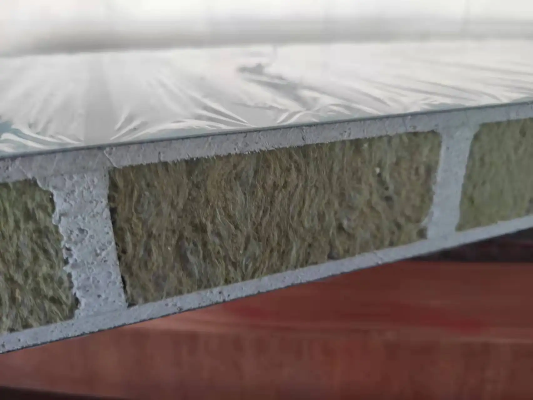 Pharmaceutical Clean Room Use Magnesium Oxide Rock Wool Sandwich Panel MGO Rock Wool Sandwich Panel