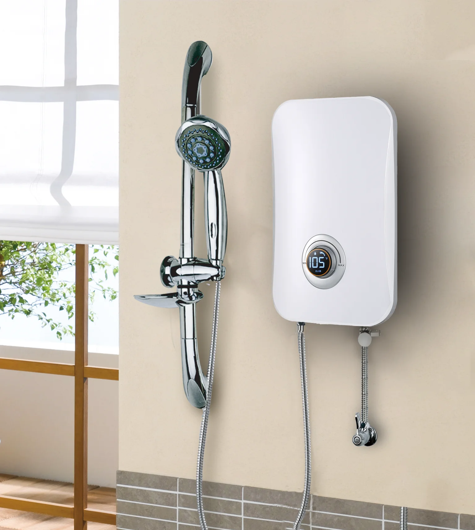 3.5KW at 110-127Volts with ABS material Appearance smart fast heating Instant Tankless Water Heater